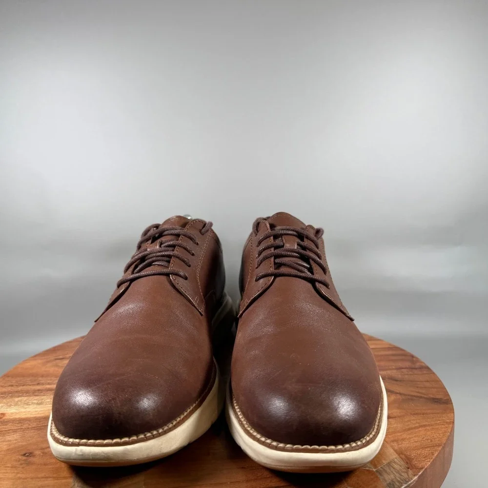 Cole Haan Mens Grand Crosscourt Daily Derby Brown Leather Shoes C34853 Size 10M